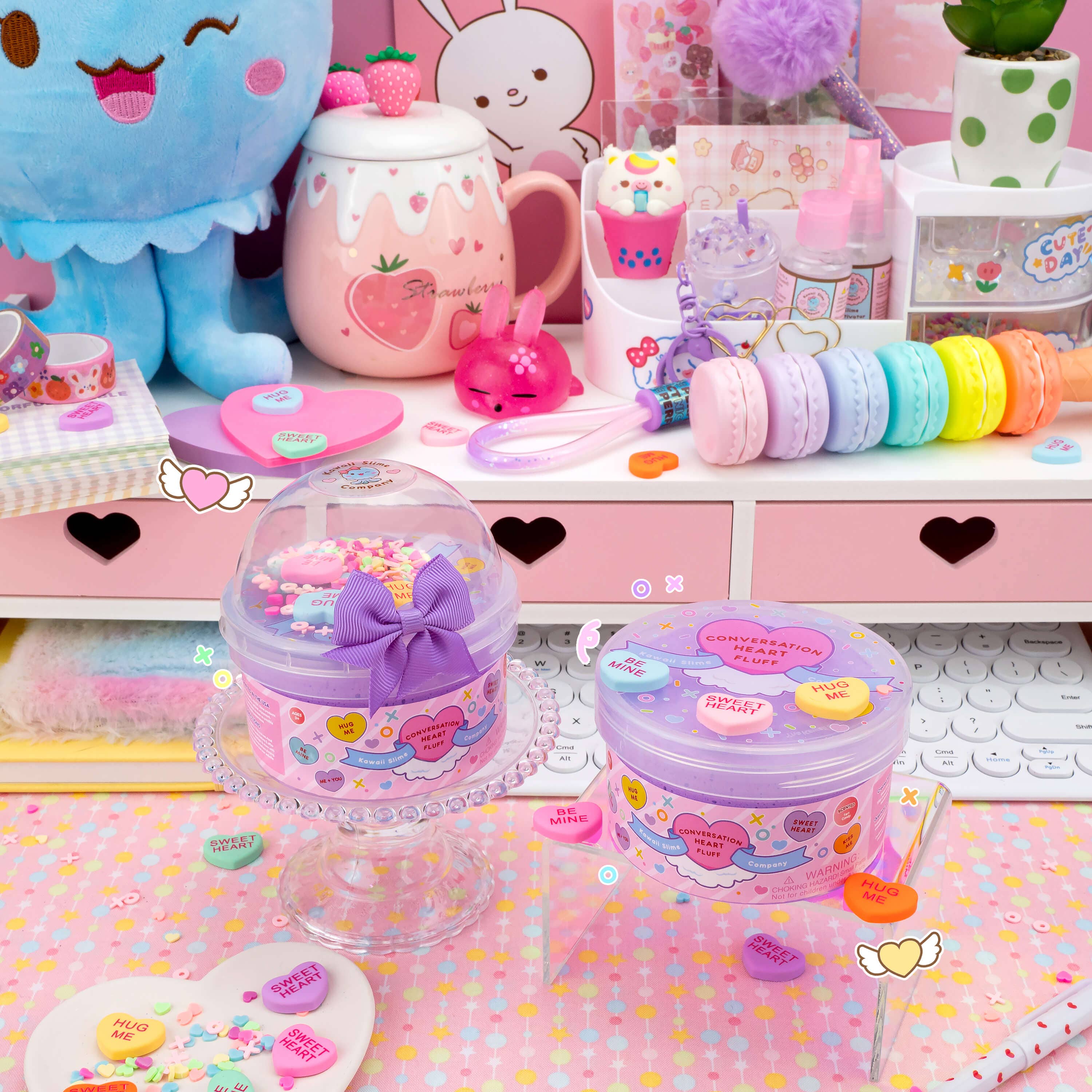 Conversation Heart Fluff Signature Dome™ Slime - Image 4