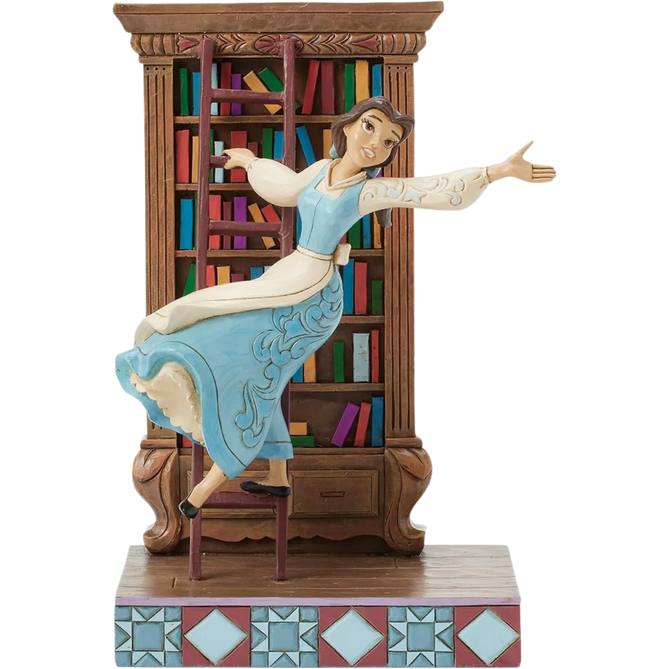 Enesco Disney Traditions by Jim Shore Beauty and The Beast Belle with Bookshelf Figurine