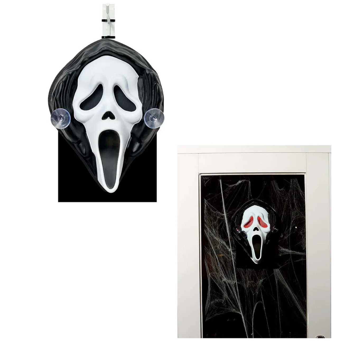 Ghost Face Light Up Scary Peeper Halloween Decor