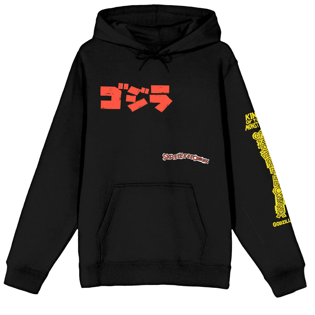 GODZILLA CLASSIC KANJI POSTER ART MENāS BLACK LONG SLEEVE HOODIE SWEATSHIRT