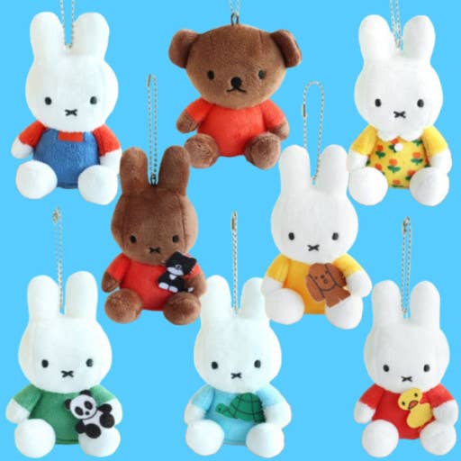 Limited Miffy Plush with lovely animal  Keychain Bag Charm - Image 8