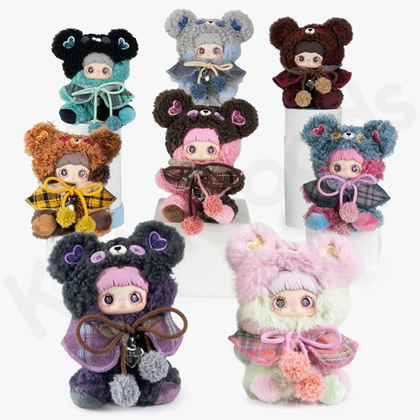 MayMei Blind Box Plush Figures, Maymei Tiny Bear Cookie Series Plush Blind Box, Mystery MayMei Doll Collectible Toys for Gifts, Single Box