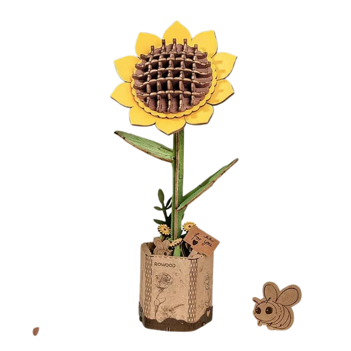 Rowood DIY Wooden Flower SUNFLOWER 3D Wooden Puzzle