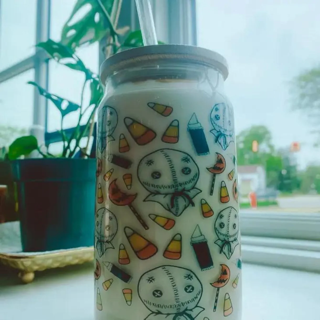Sam Trick R Treat Glass Tumbler
