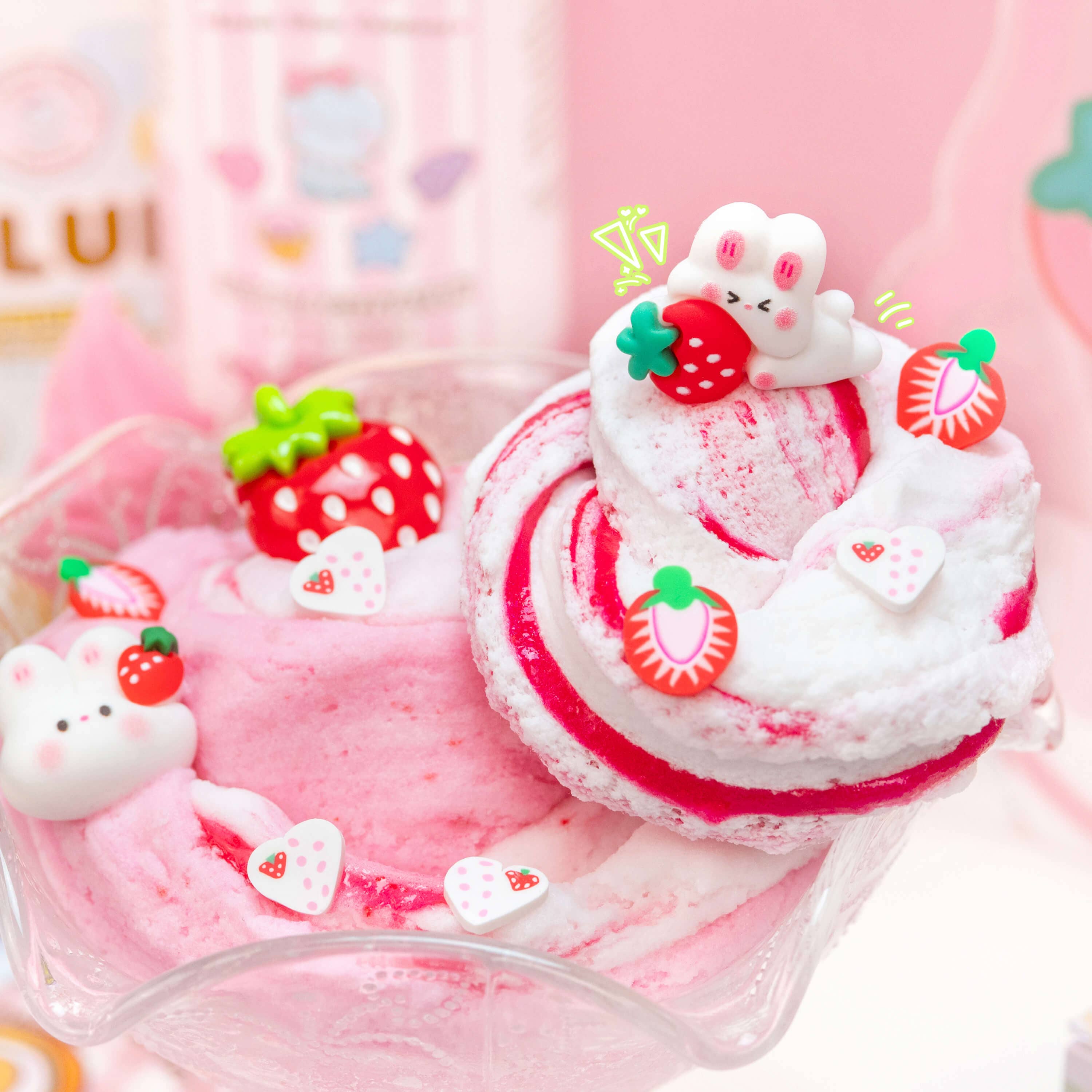 Straw-Bunny Sponge Cake Signature Dome™ Slime (4pcs/case) - Image 6