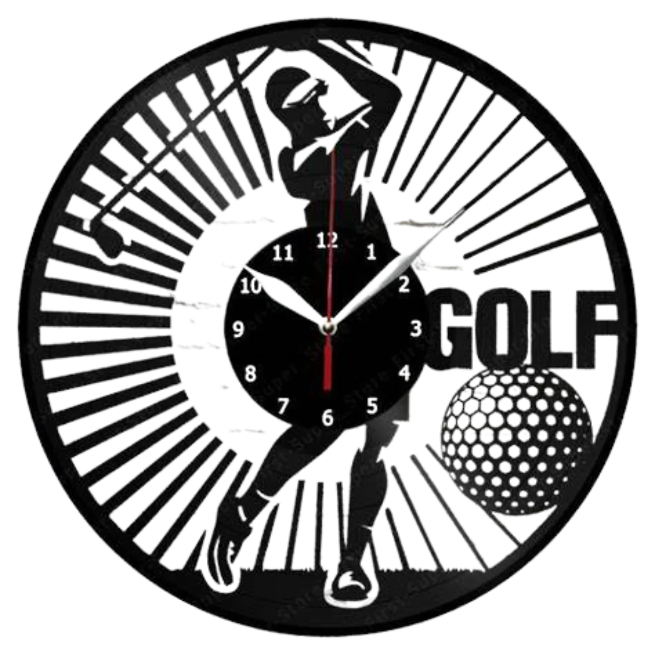 Vinyl Evolution Golf Clock